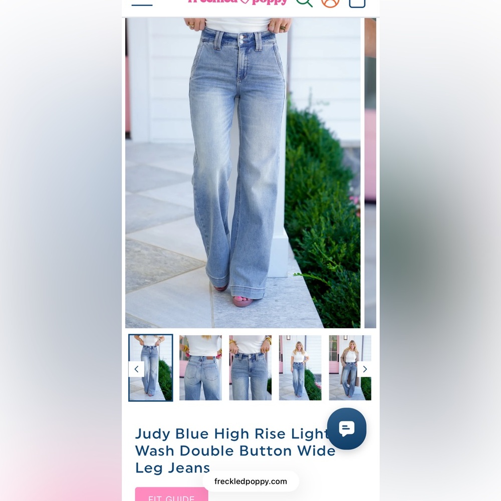 Judy Blue Wide Leg Jeans